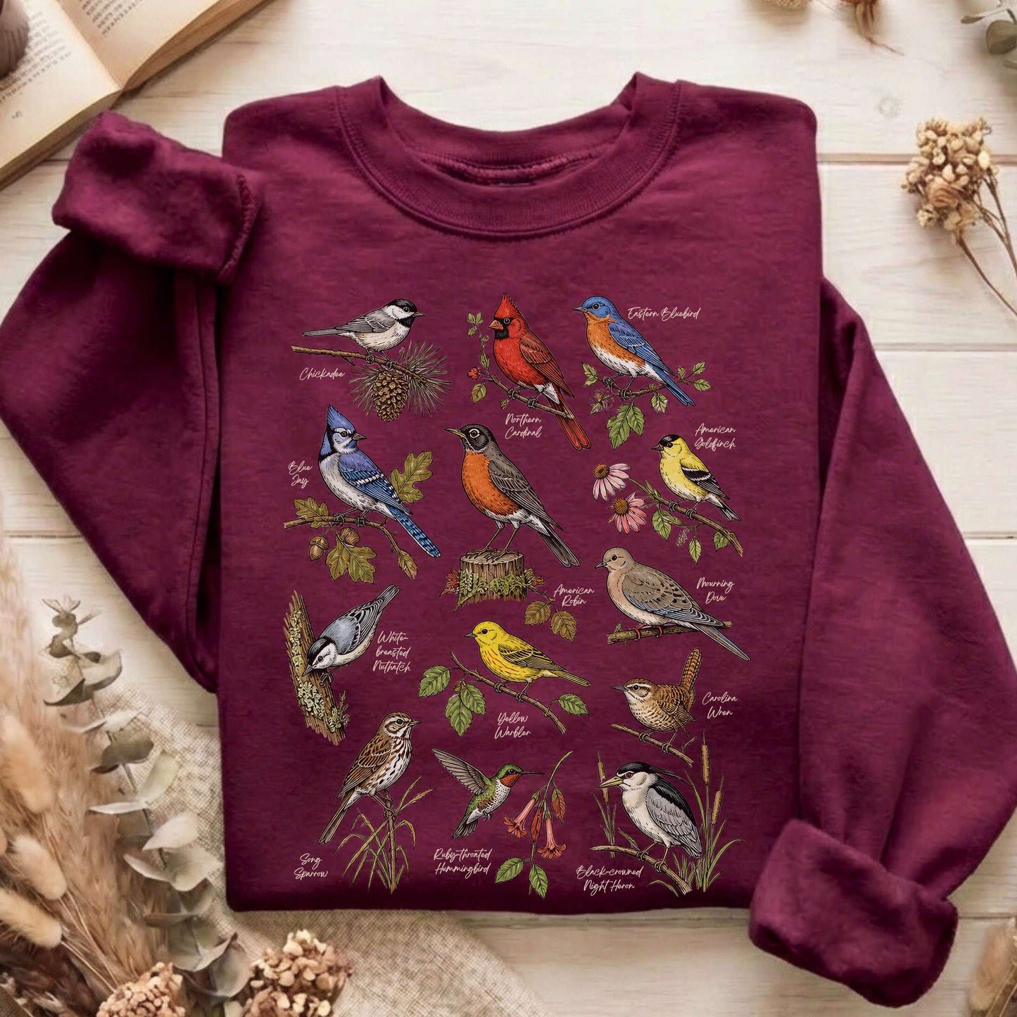 North American Birds Field Guide Sweatshirt