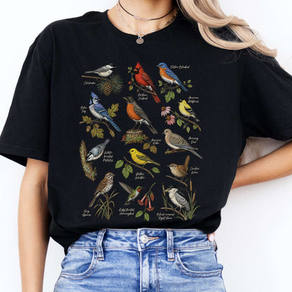 North American Birds Field Guide T-Shirt