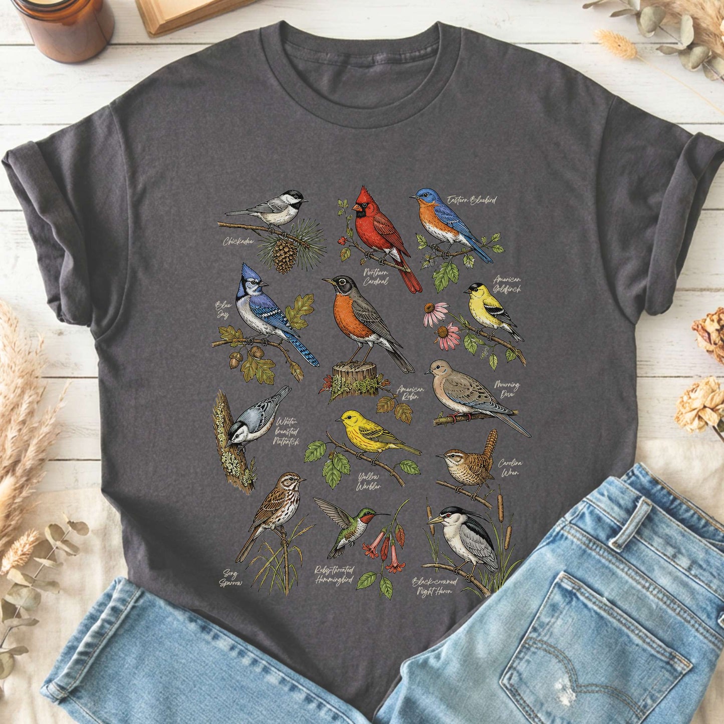 North American Birds Field Guide T-Shirt