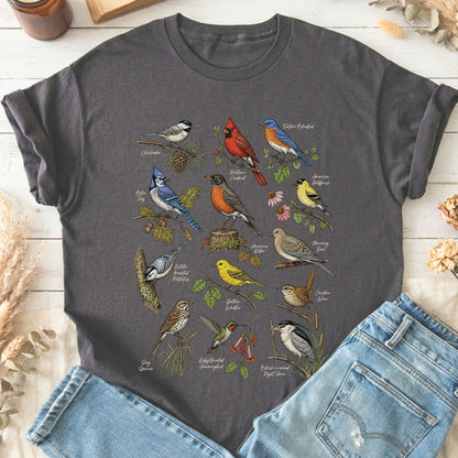 North American Birds Field Guide T-Shirt