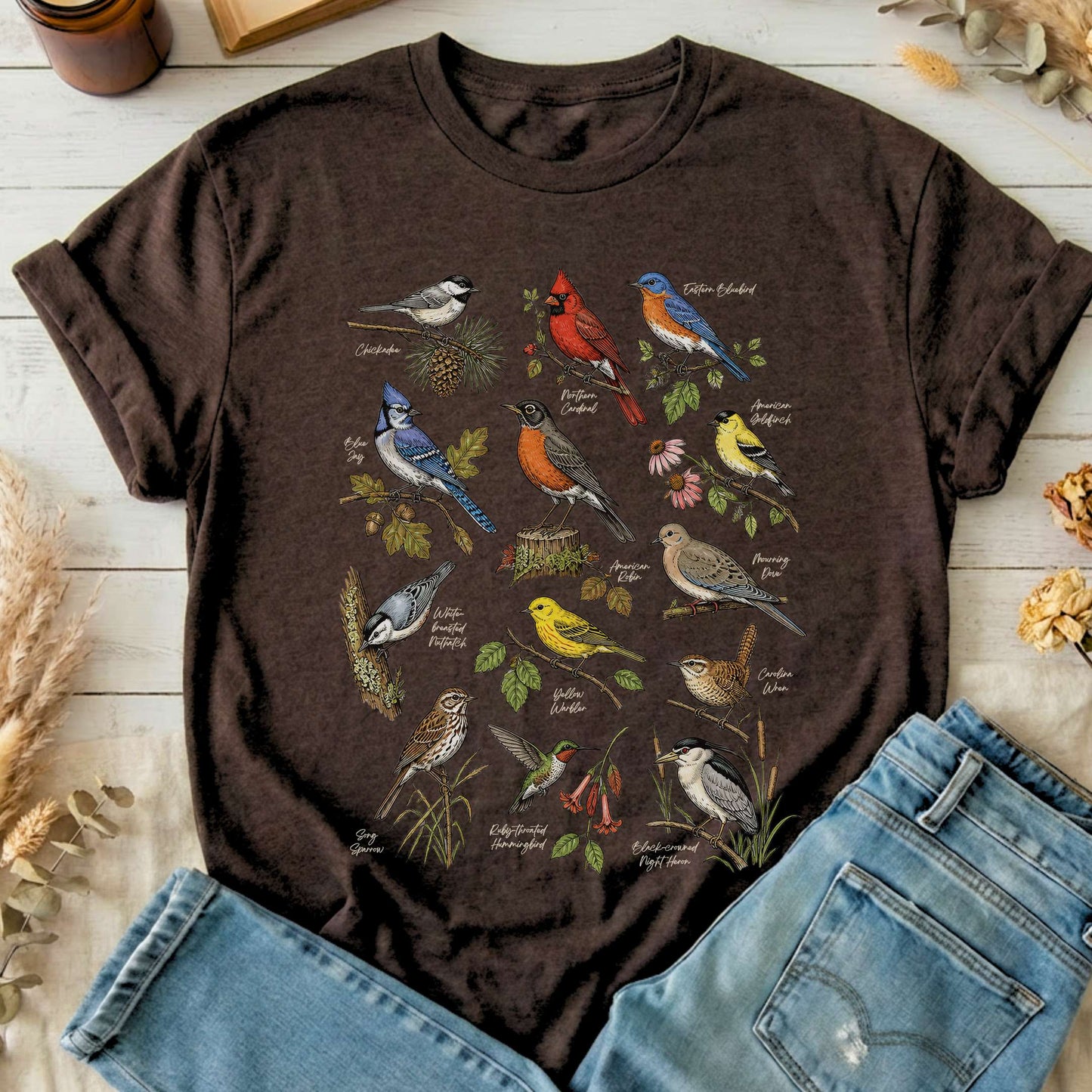 North American Birds Field Guide T-Shirt
