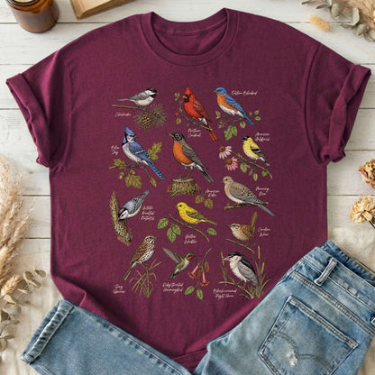 North American Birds Field Guide T-Shirt