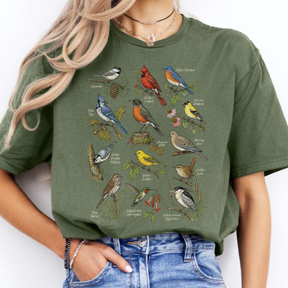 North American Birds Field Guide T-Shirt