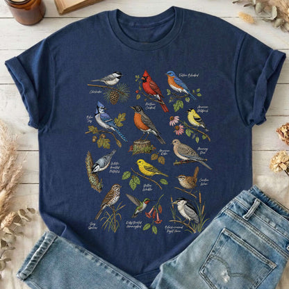 North American Birds Field Guide T-Shirt