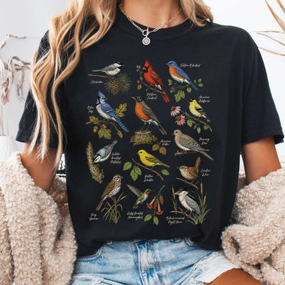 North American Birds Field Guide T-Shirt