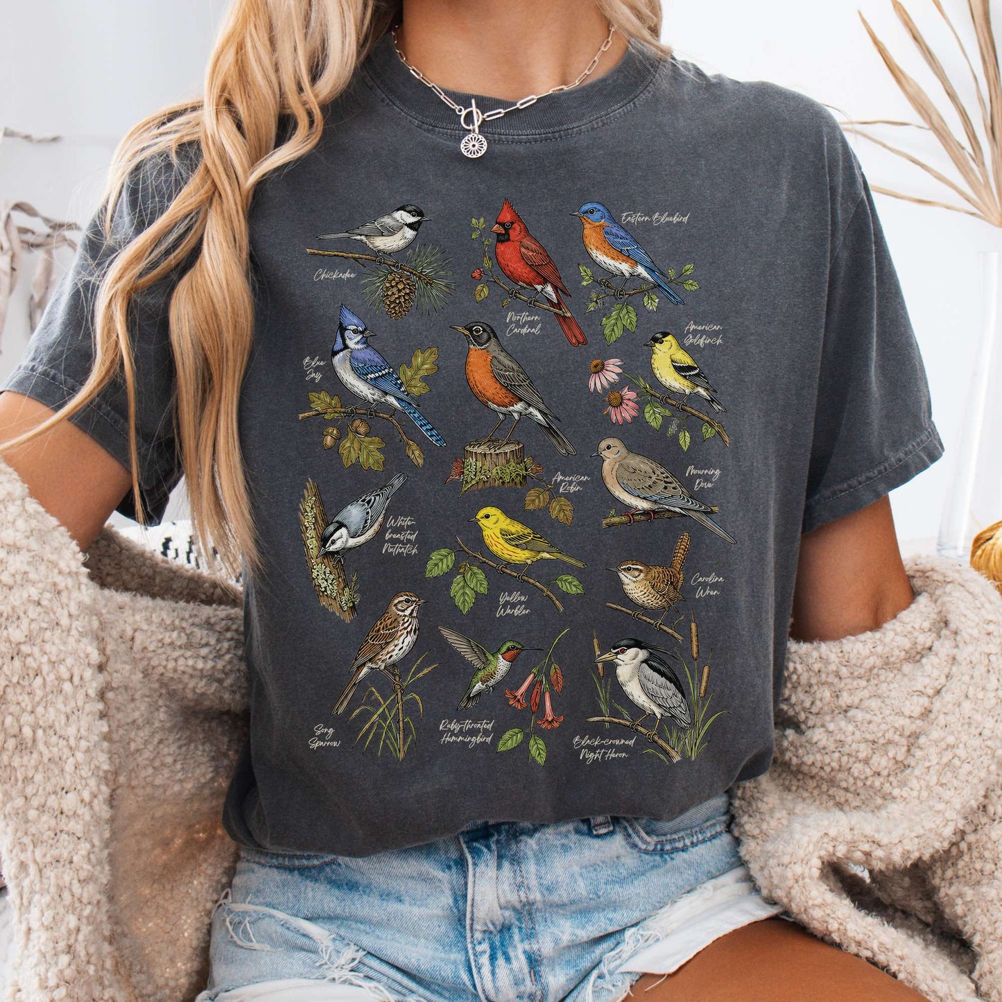 North American Birds Field Guide T-Shirt