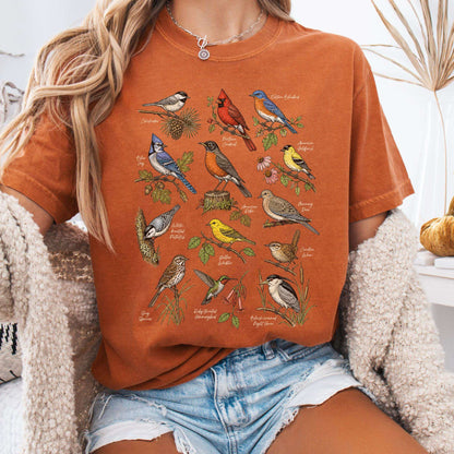 North American Birds Field Guide T-Shirt