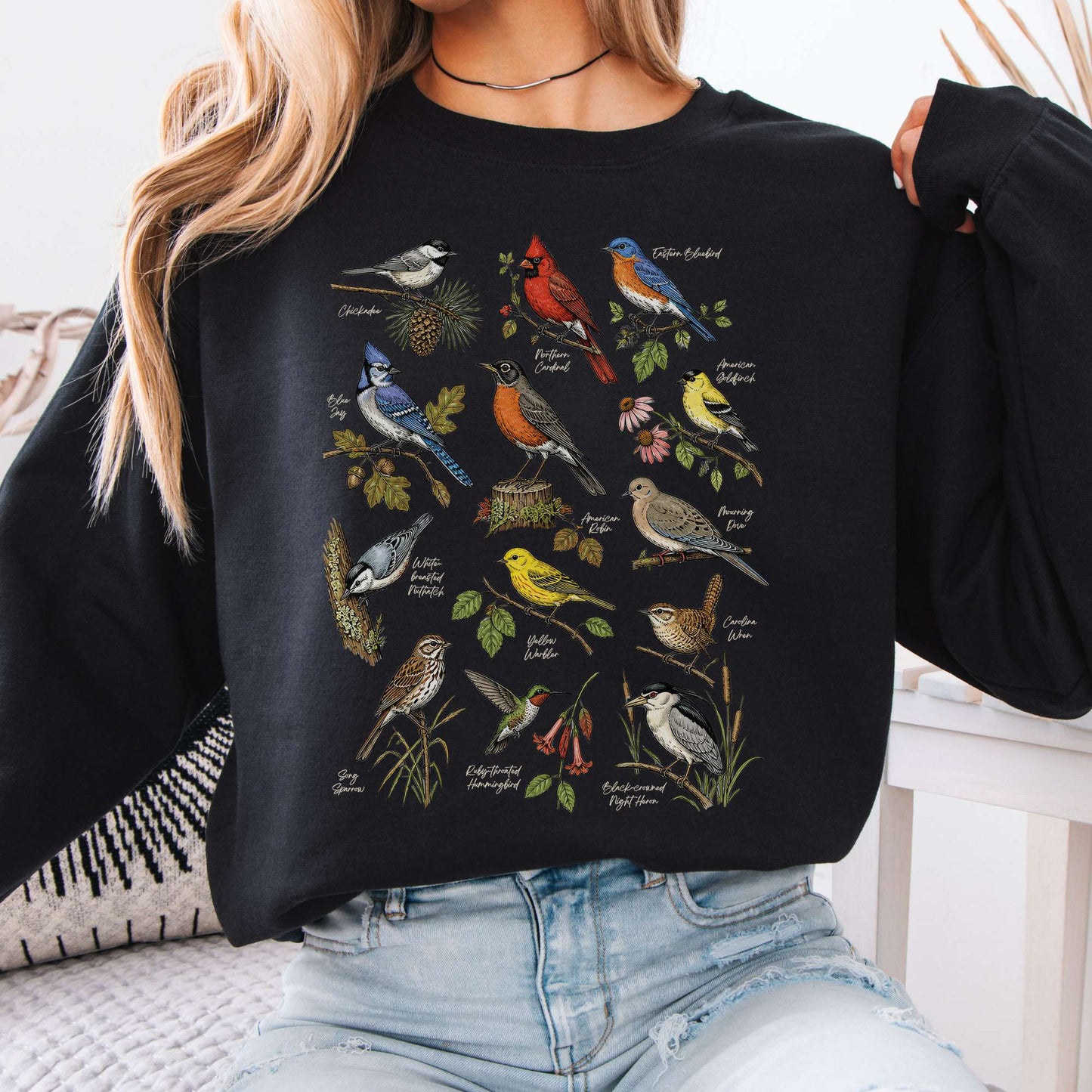 North American Birds Field Guide Sweatshirt