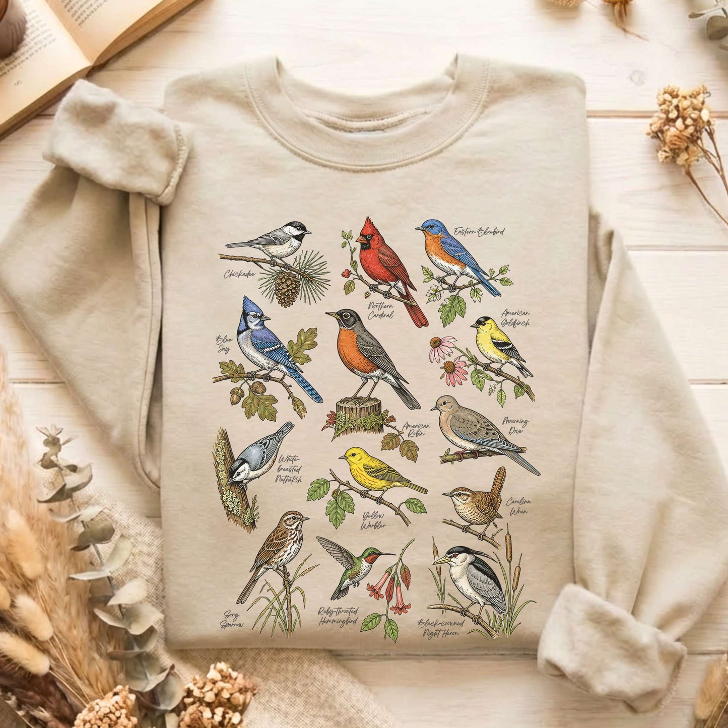 North American Birds Field Guide Sweatshirt