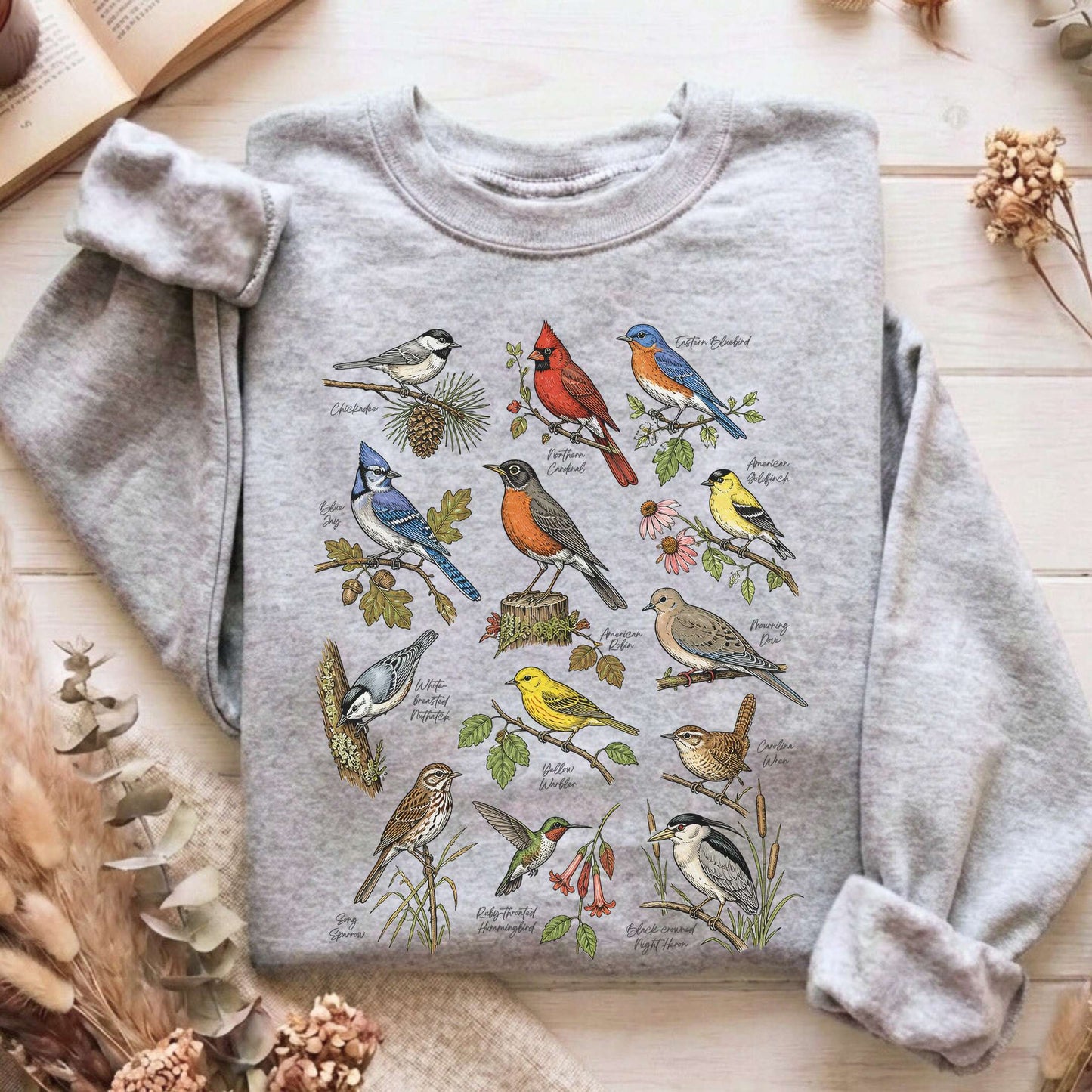 North American Birds Field Guide Sweatshirt