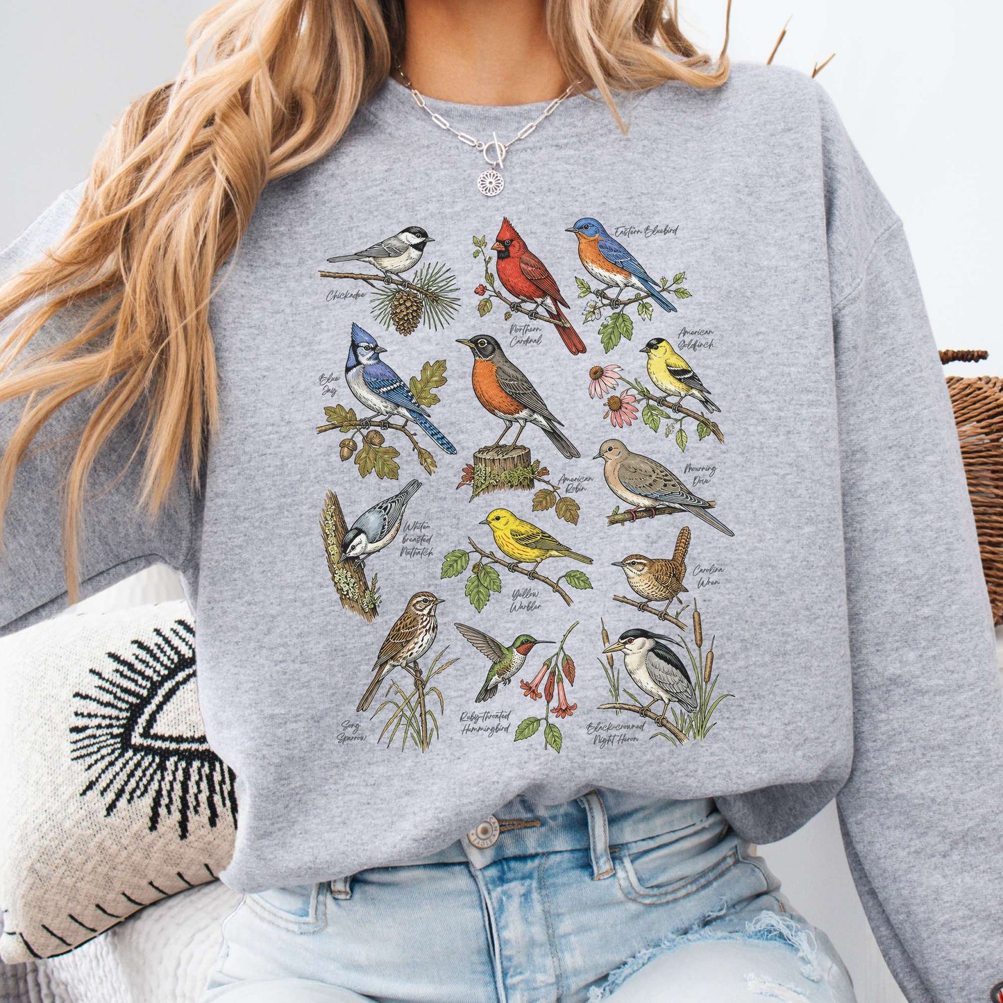 North American Birds Field Guide Sweatshirt