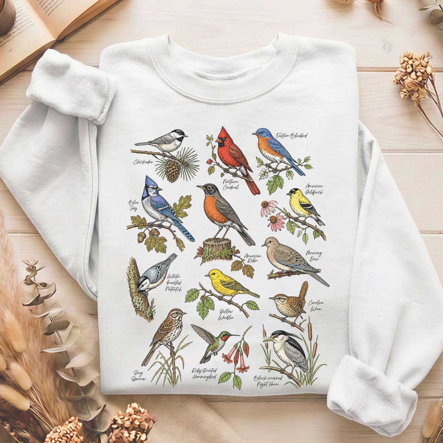 North American Birds Field Guide Sweatshirt