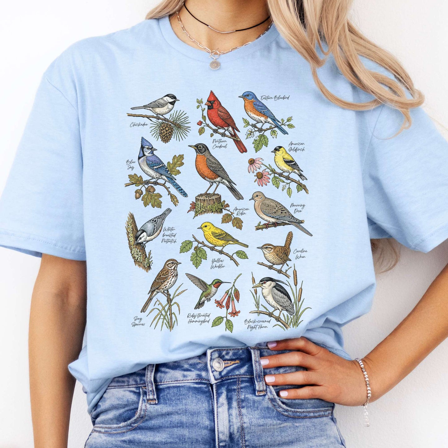 North American Birds Field Guide T-Shirt