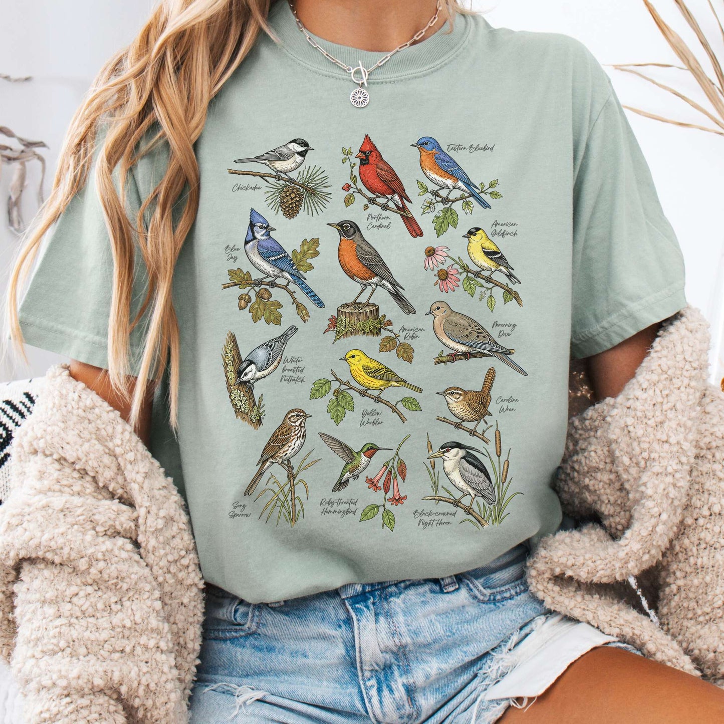 North American Birds Field Guide T-Shirt