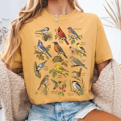 North American Birds Field Guide T-Shirt