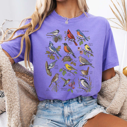 North American Birds Field Guide T-Shirt