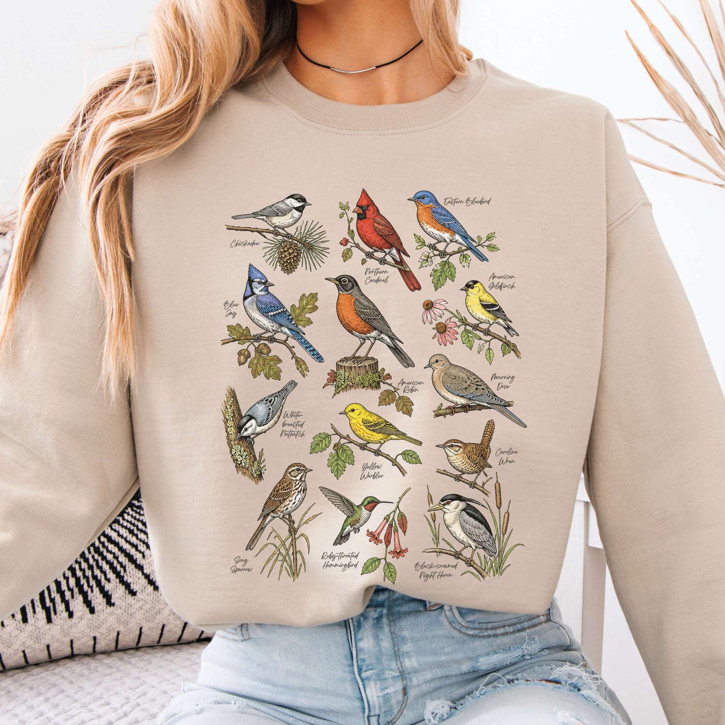 North American Birds Field Guide Sweatshirt
