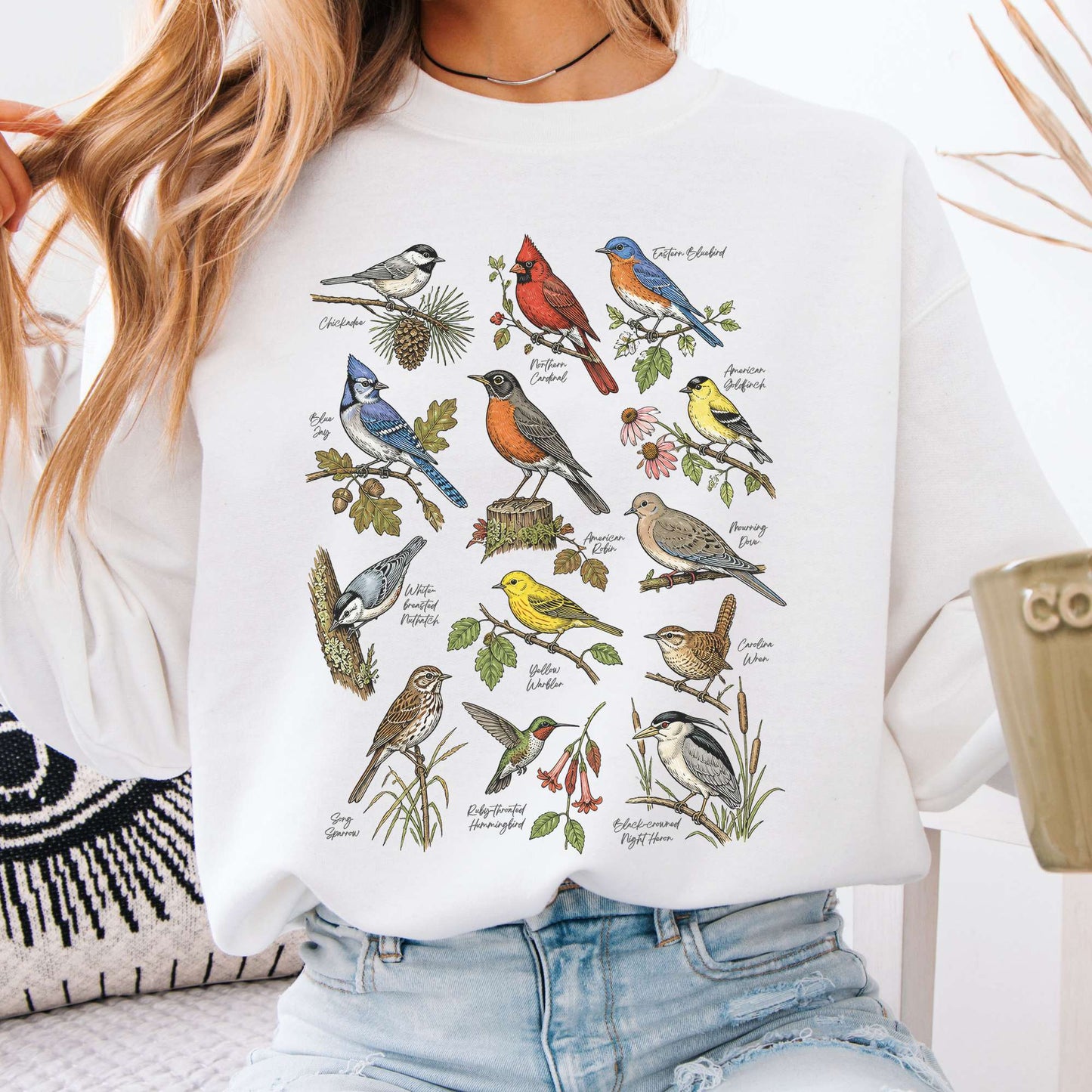 North American Birds Field Guide Sweatshirt