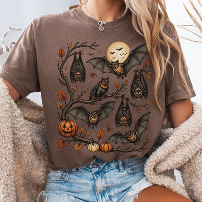 Moonlit Bats Halloween T-Shirt
