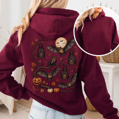 Moonlit Bats Halloween Hoodie