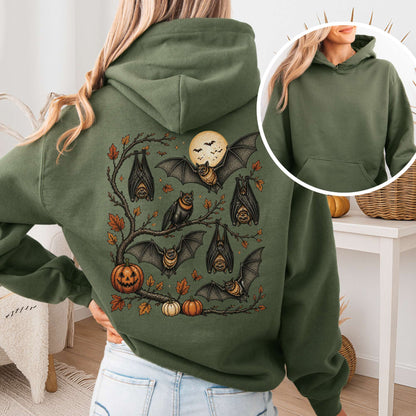 Moonlit Bats Halloween Hoodie