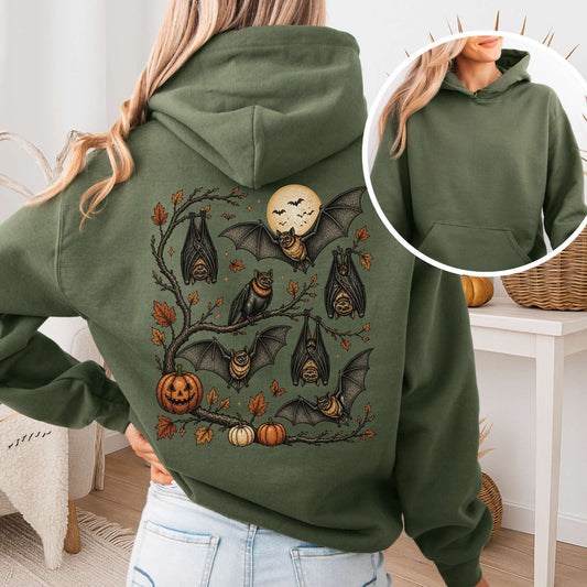 Moonlit Bats Halloween Hoodie