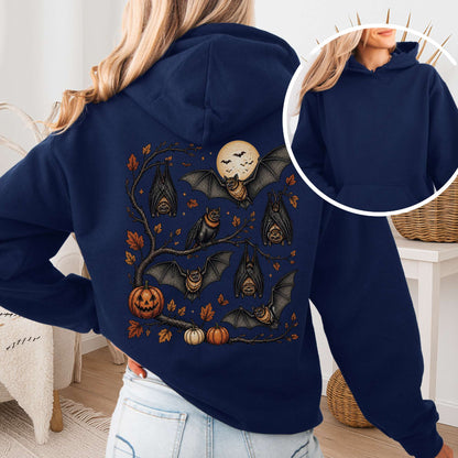 Moonlit Bats Halloween Hoodie