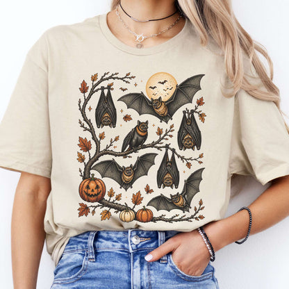 Moonlit Bats Halloween T-Shirt