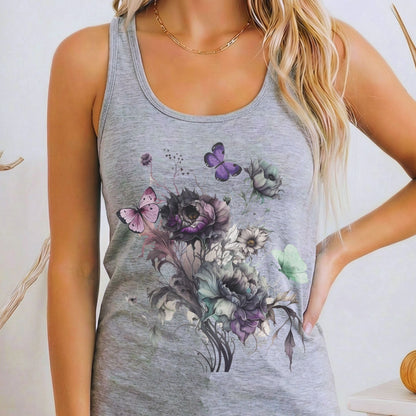Tank Top Heather Grey / XS Witchy Whimsigoth Women's Racerback Tank Top The Mystic Eden