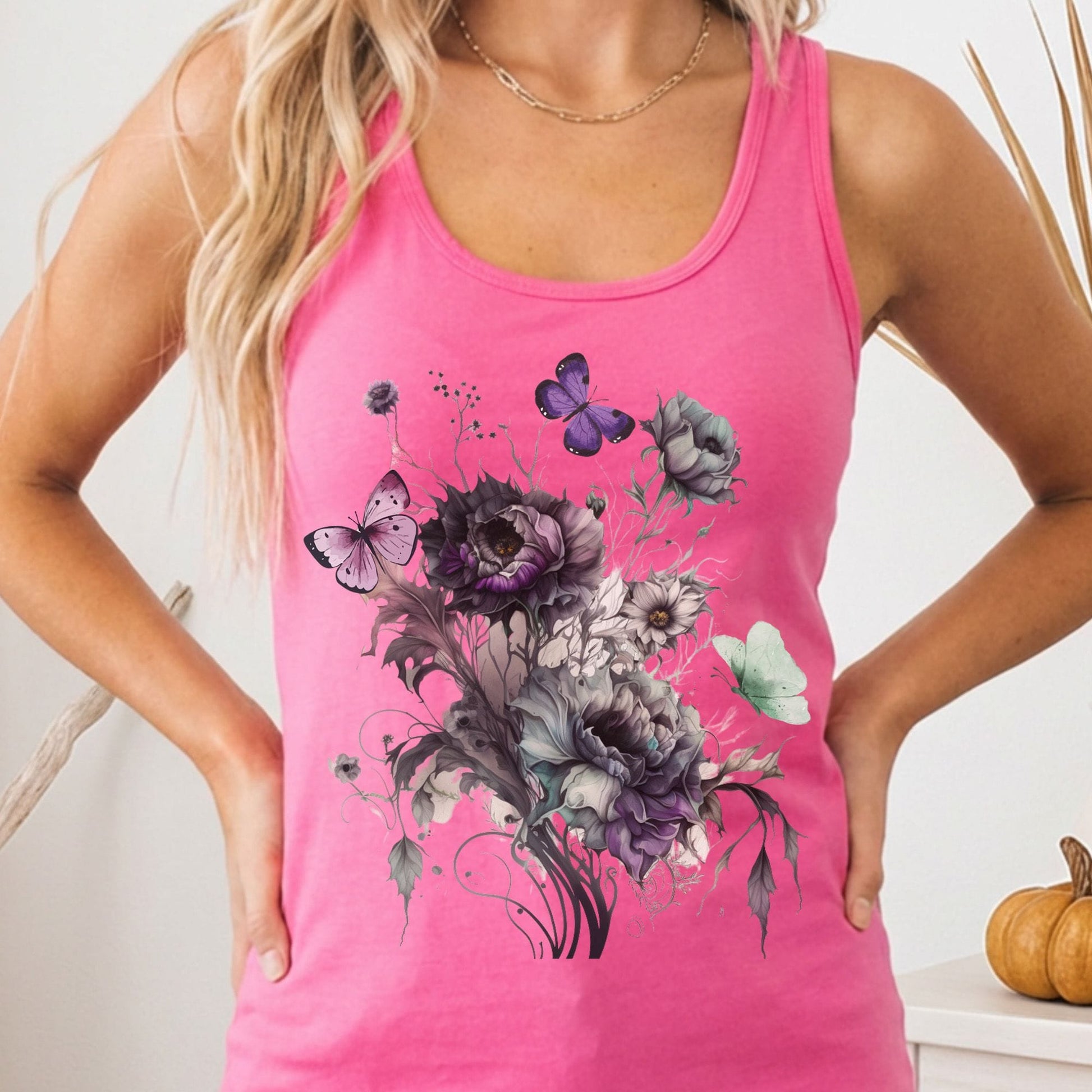 Tank Top Solid Hot Pink / XS Witchy Whimsigoth Women's Racerback Tank Top The Mystic Eden