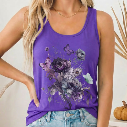 Tank Top Solid Purple Rush / XS Witchy Whimsigoth Women's Racerback Tank Top The Mystic Eden