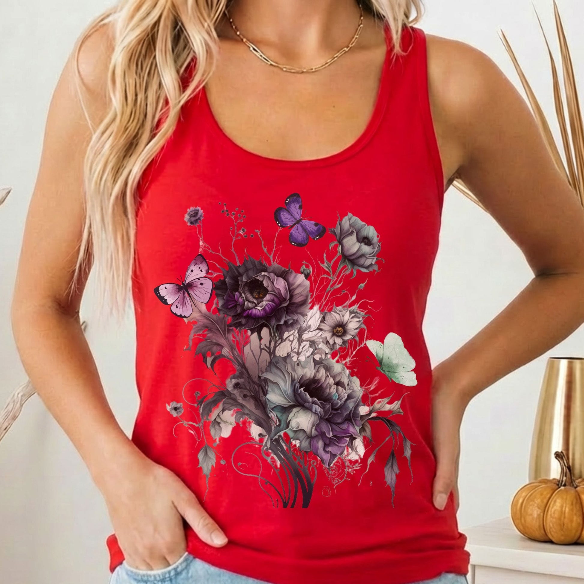 Tank Top Solid Red / XS Witchy Whimsigoth Women's Racerback Tank Top The Mystic Eden