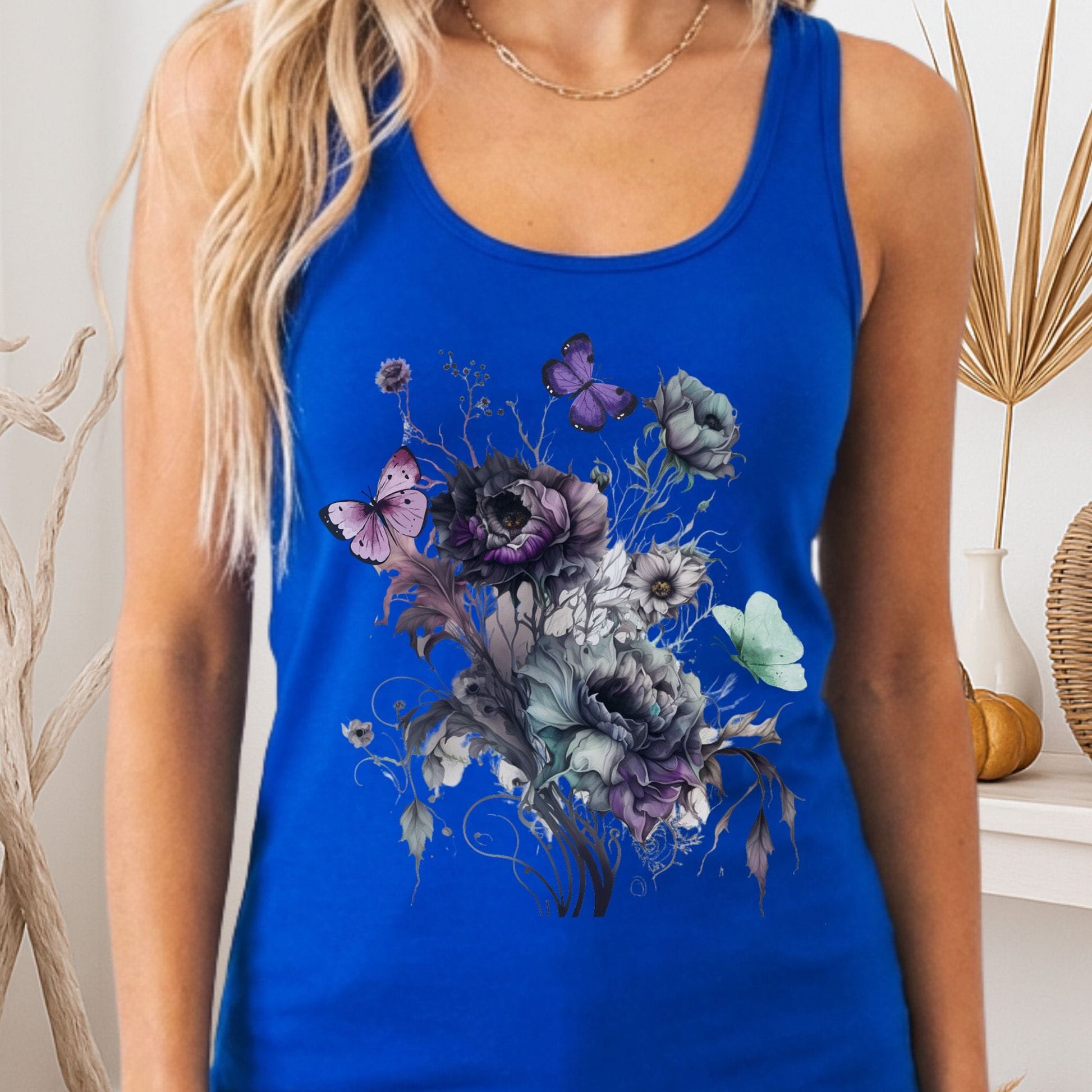 Tank Top Solid Royal / XS Witchy Whimsigoth Women's Racerback Tank Top The Mystic Eden