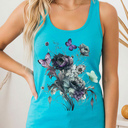 Tank Top Solid Tahiti Blue / XS Witchy Whimsigoth Women's Racerback Tank Top The Mystic Eden