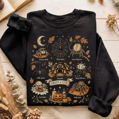 Creepy & Cute Arachnids Halloween Sweatshirt
