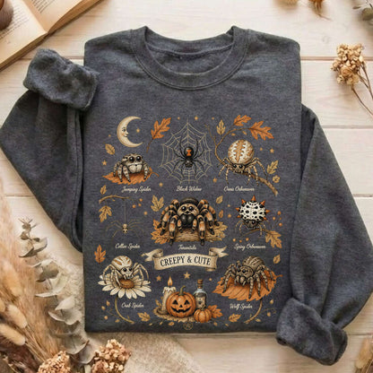 Creepy & Cute Arachnids Halloween Sweatshirt