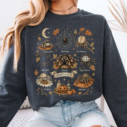 Creepy & Cute Arachnids Halloween Sweatshirt