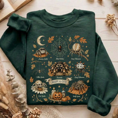 Creepy & Cute Arachnids Halloween Sweatshirt