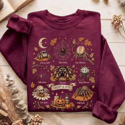Creepy & Cute Arachnids Halloween Sweatshirt