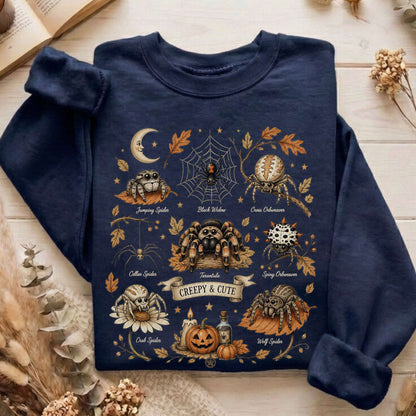 Creepy & Cute Arachnids Halloween Sweatshirt