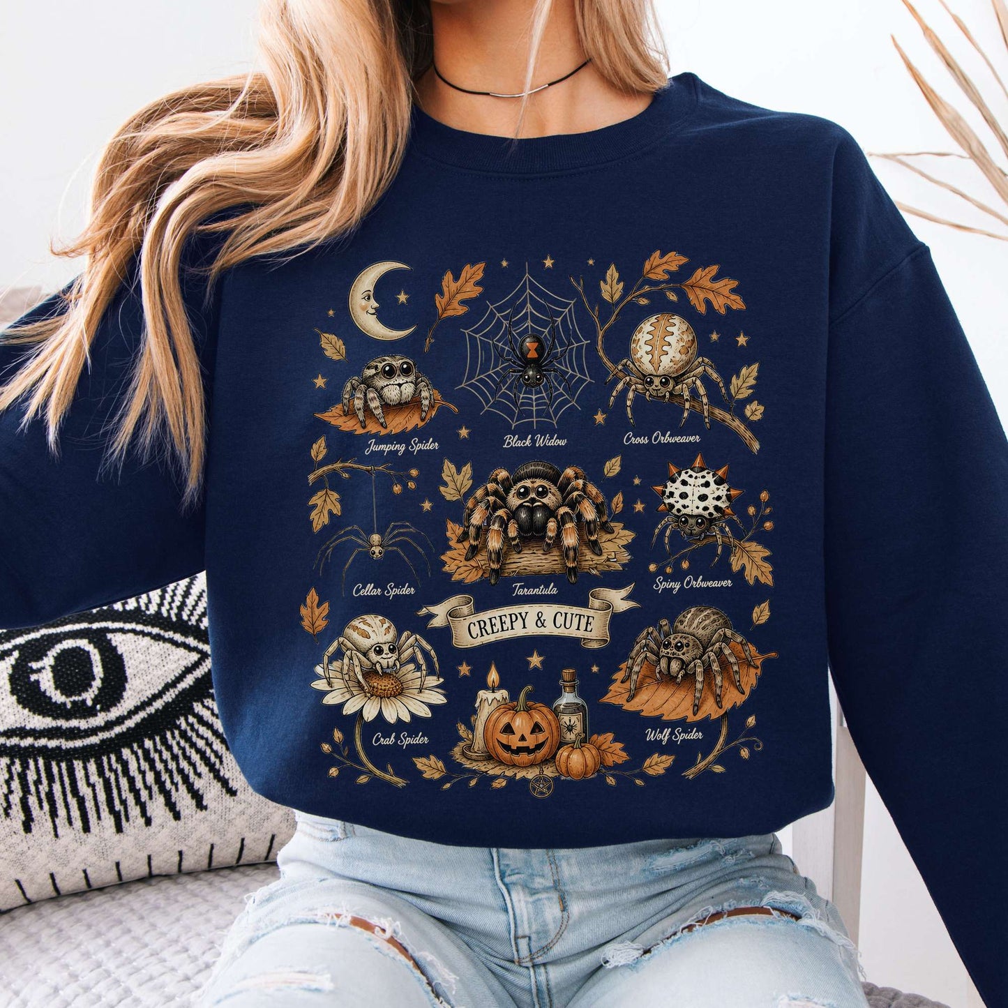 Creepy & Cute Arachnids Halloween Sweatshirt