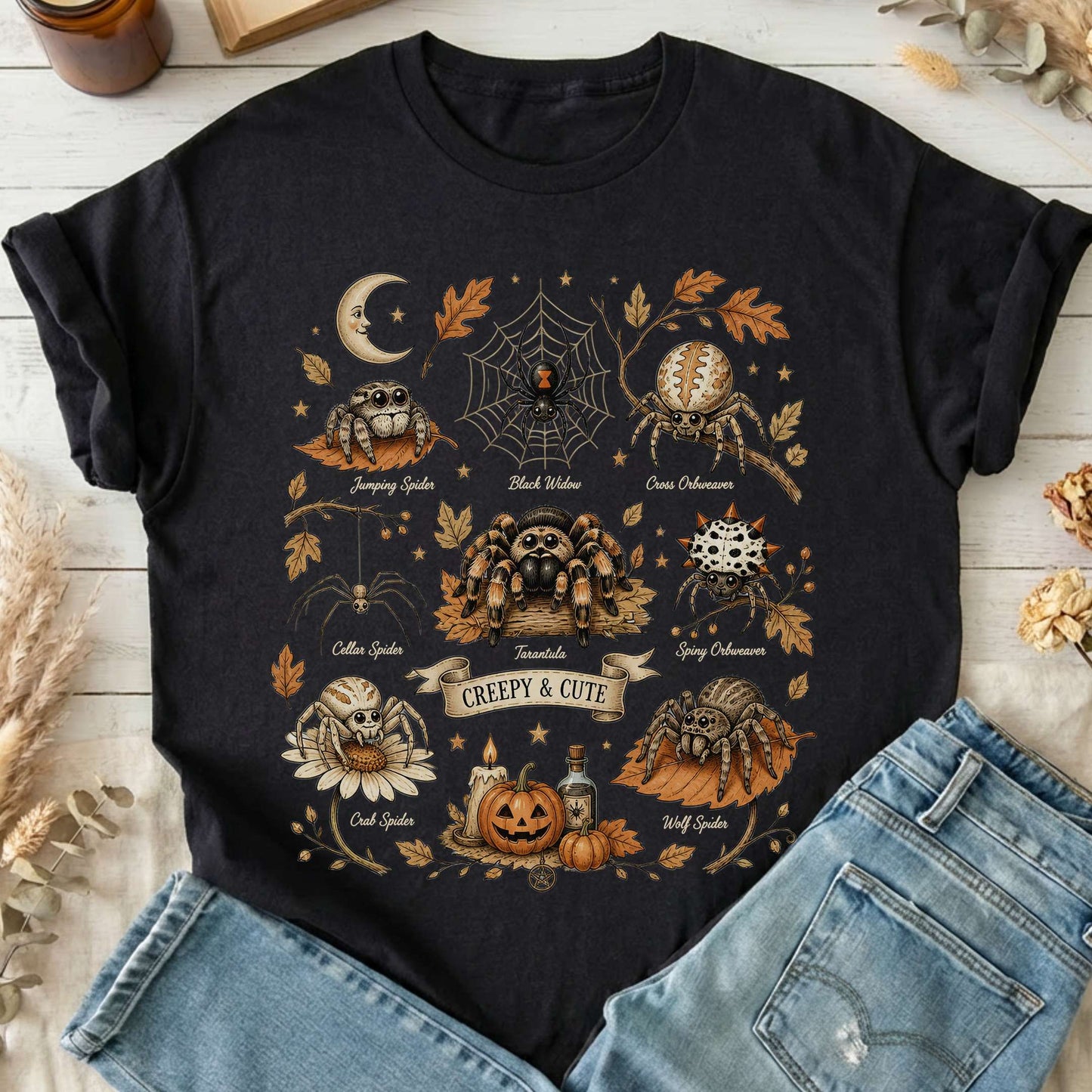 Creepy & Cute Arachnids Halloween T-Shirt