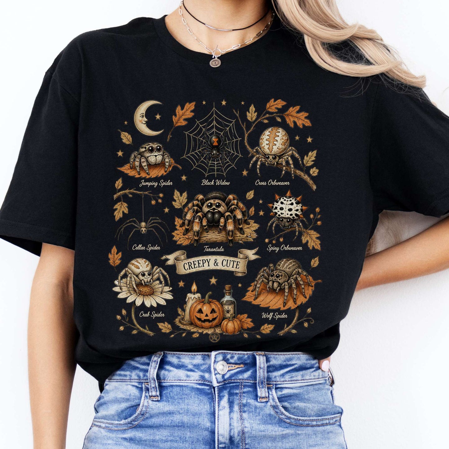 Creepy & Cute Arachnids Halloween T-Shirt
