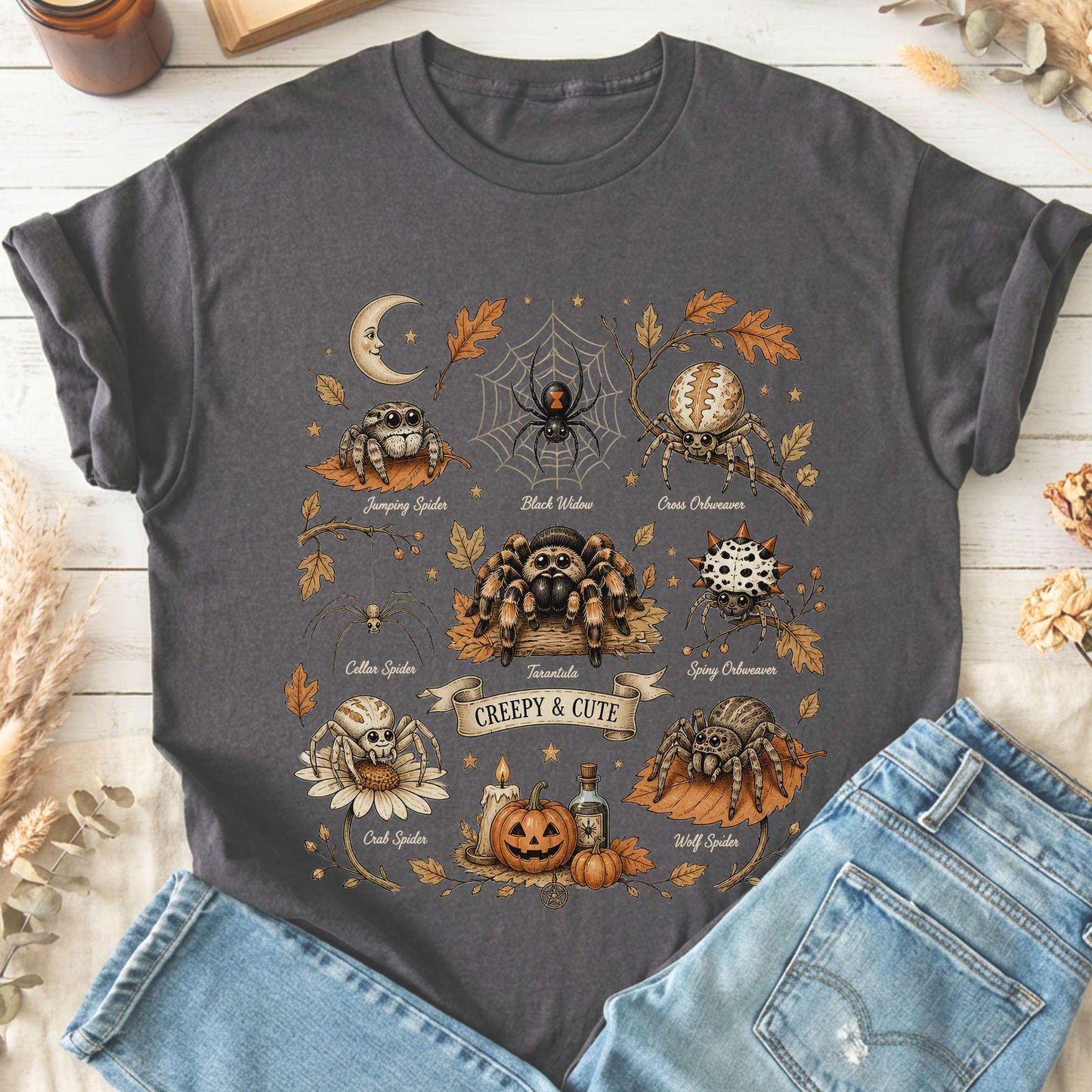 Creepy & Cute Arachnids Halloween T-Shirt