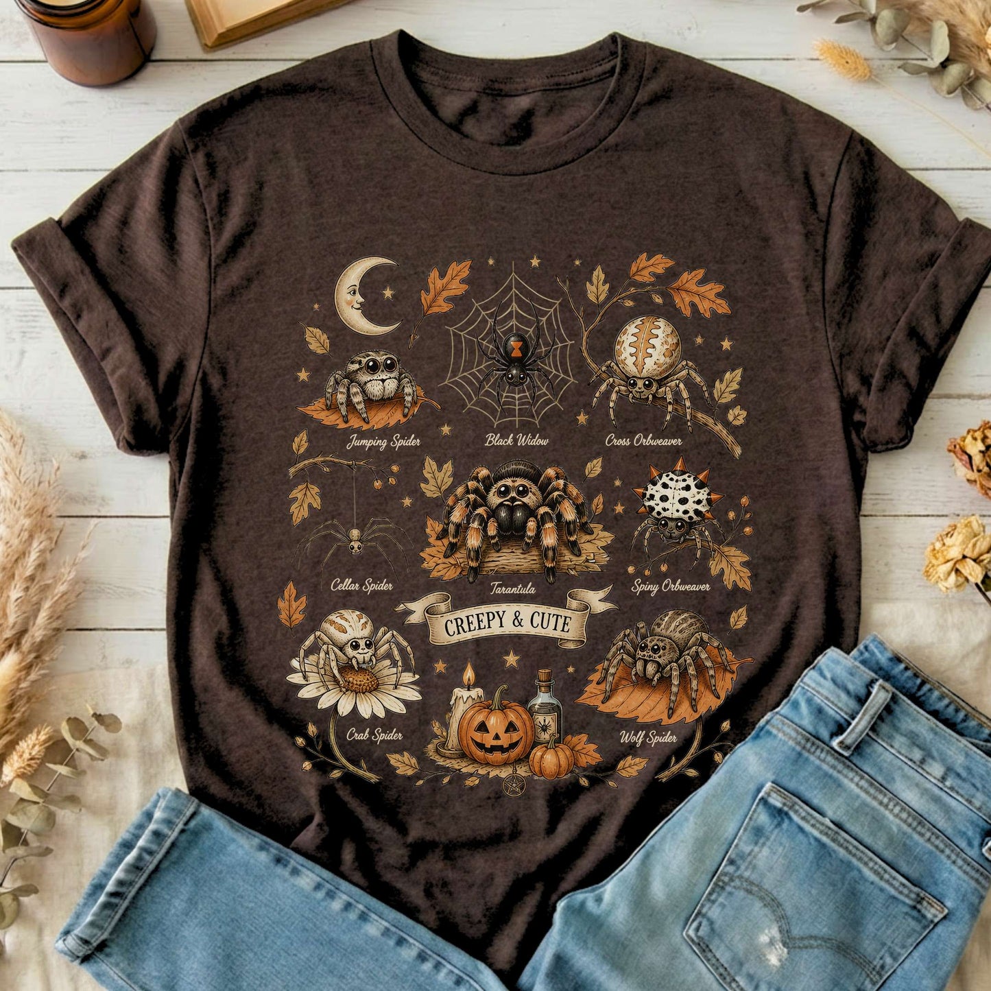 Creepy & Cute Arachnids Halloween T-Shirt