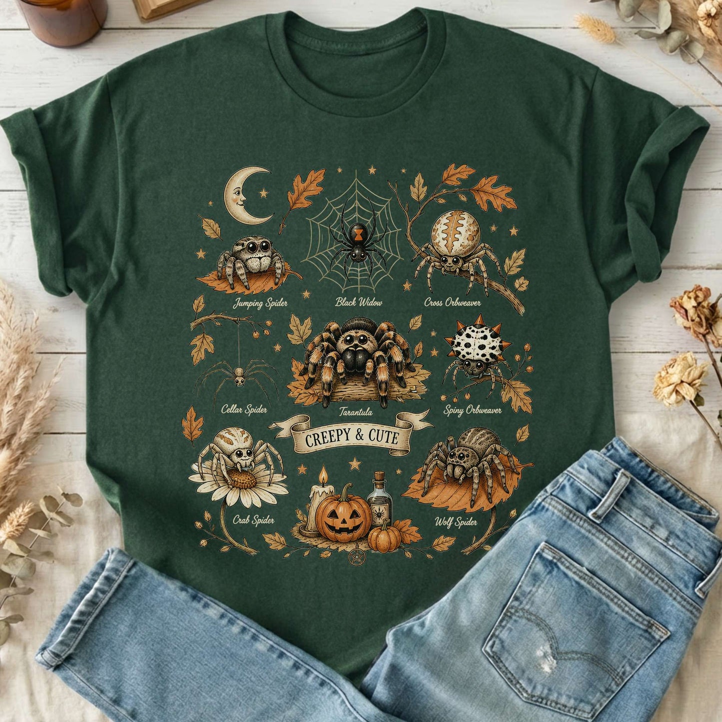 Creepy & Cute Arachnids Halloween T-Shirt