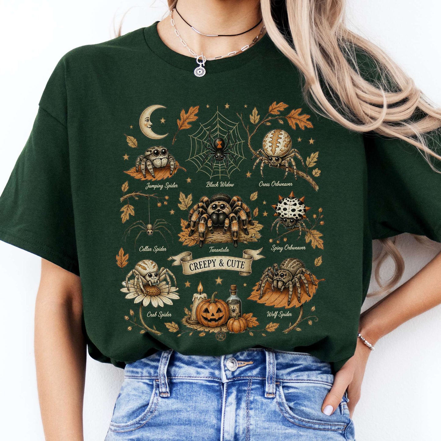 Creepy & Cute Arachnids Halloween T-Shirt