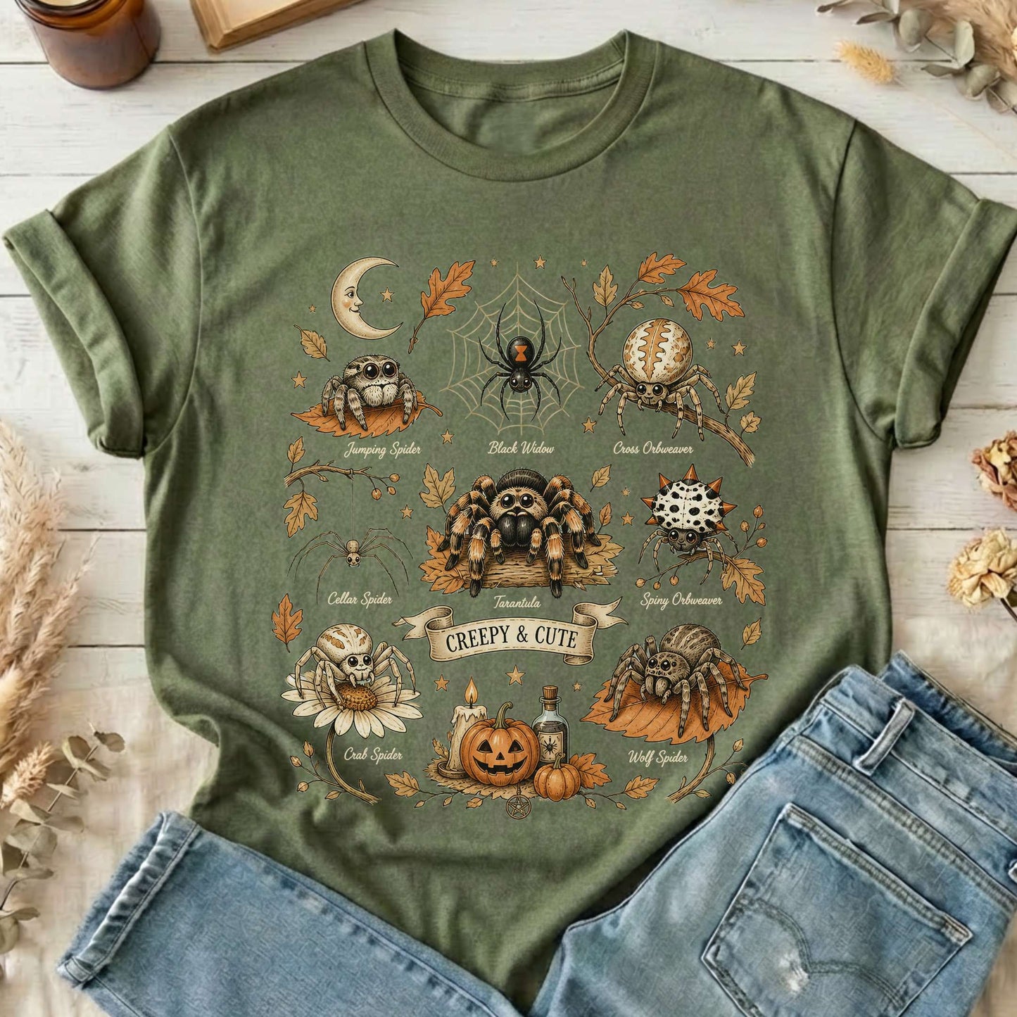 Creepy & Cute Arachnids Halloween T-Shirt