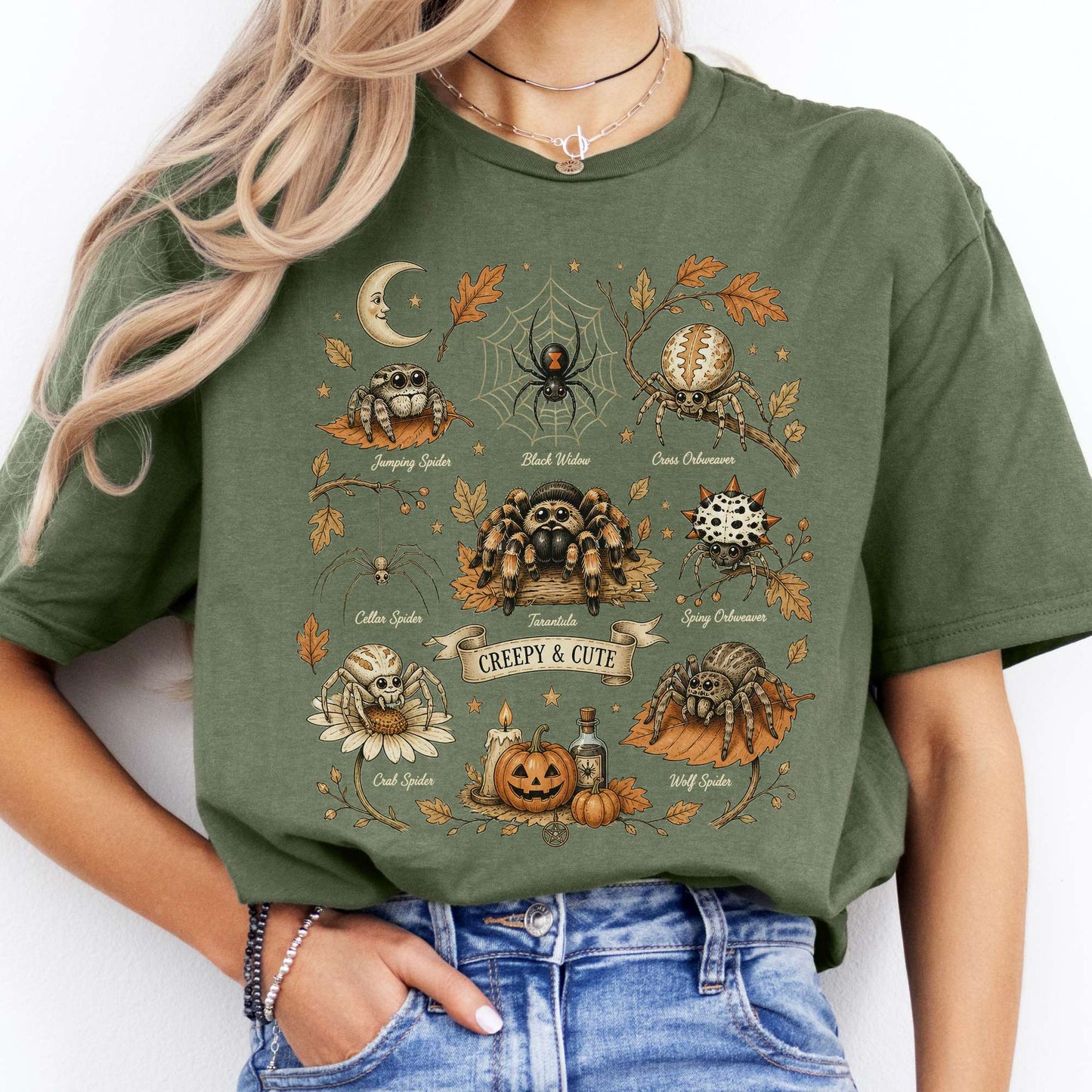 Creepy & Cute Arachnids Halloween T-Shirt