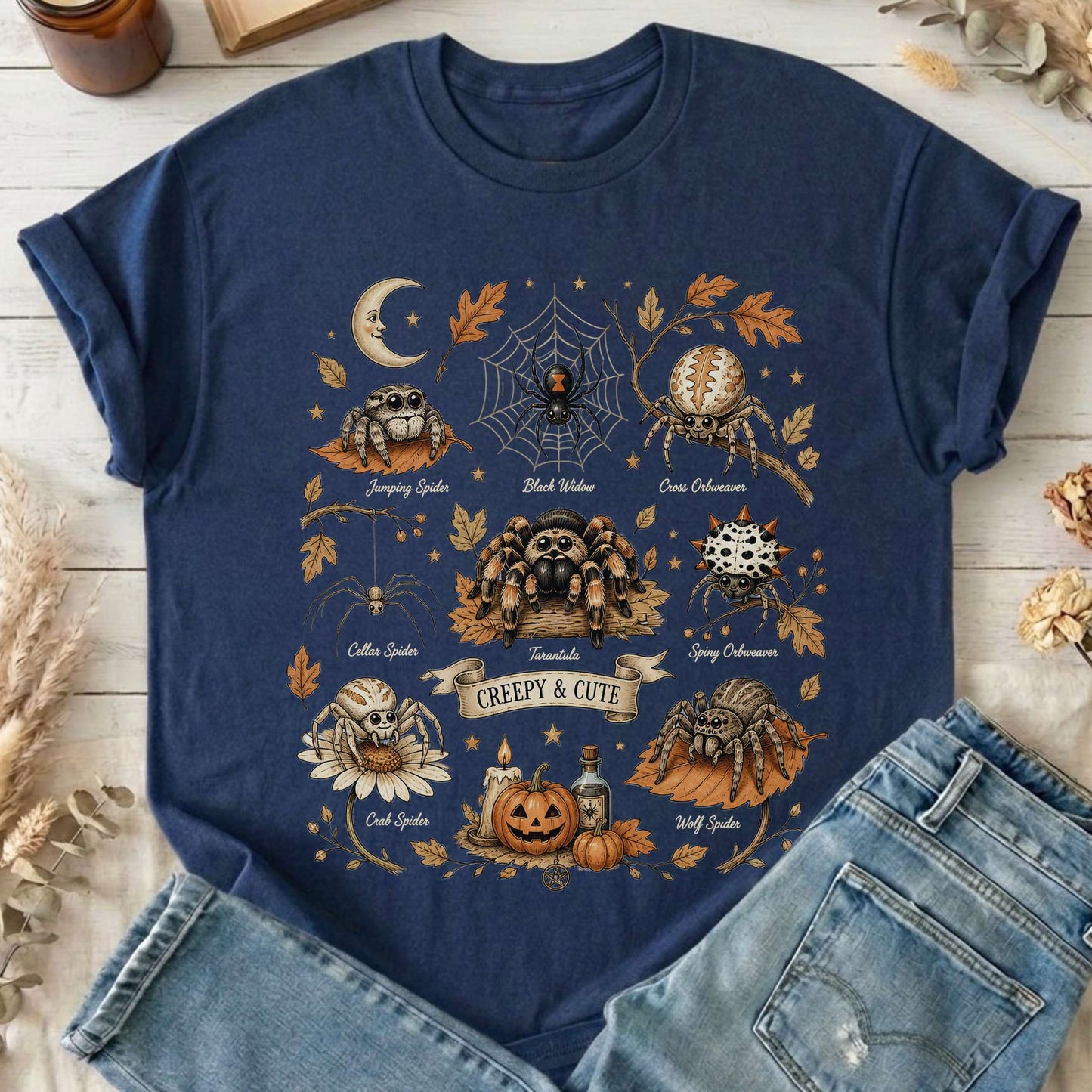 Creepy & Cute Arachnids Halloween T-Shirt